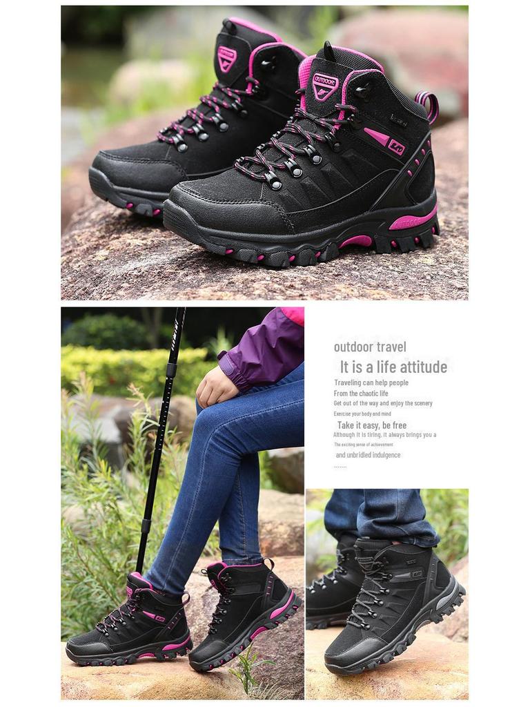 Unisex High-Top Hiking Shoes for Autumn and Winter, Large Size, Fashionable Work Shoes, Outdoor Sports.