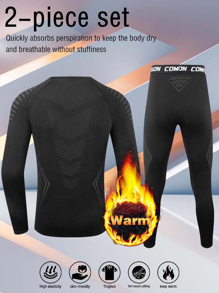 Europäisches Ski-Schnelltrocknendes Thermounterwäsche-Set für Herren und Damen für Herbst/Winter Outdoor-Sportarten