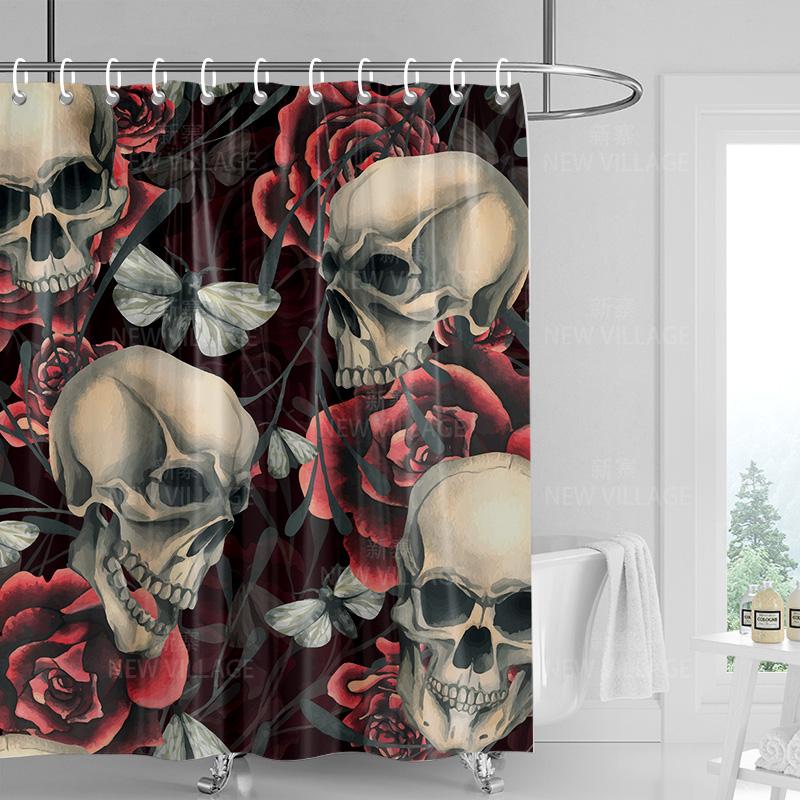 Home shower curtains bathroom Decora waterproof fabric non-slip bathmat water absorption curtain Modern nordic geometric boho