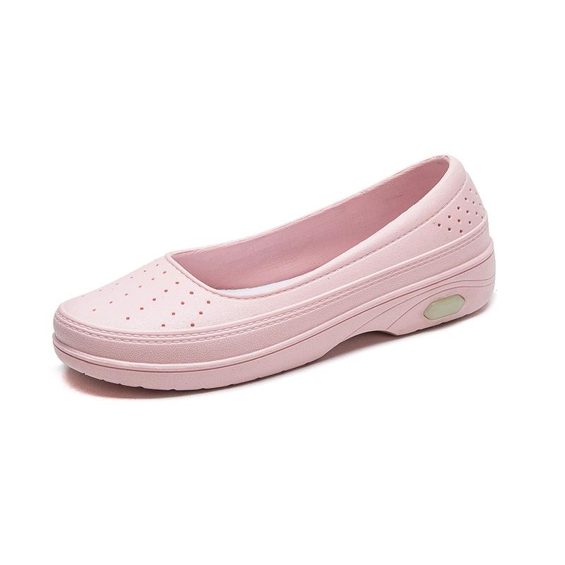

Women s low-top rain shoes, light-mouth comfortable nurse shoes, mother shoes, water shoes, work insurance waterproof glue shoes 40 розовый