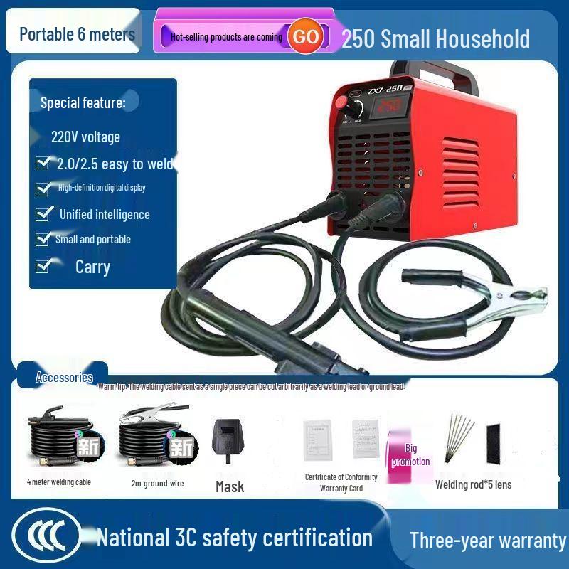 Dual Voltage 220V Portable Electric Welder - High Power, Pure Copper, 400A Manual Set