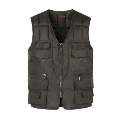 Men/'s Multi Pocket Camera Outdoor denim Vest Travelers Photography Vest jacket