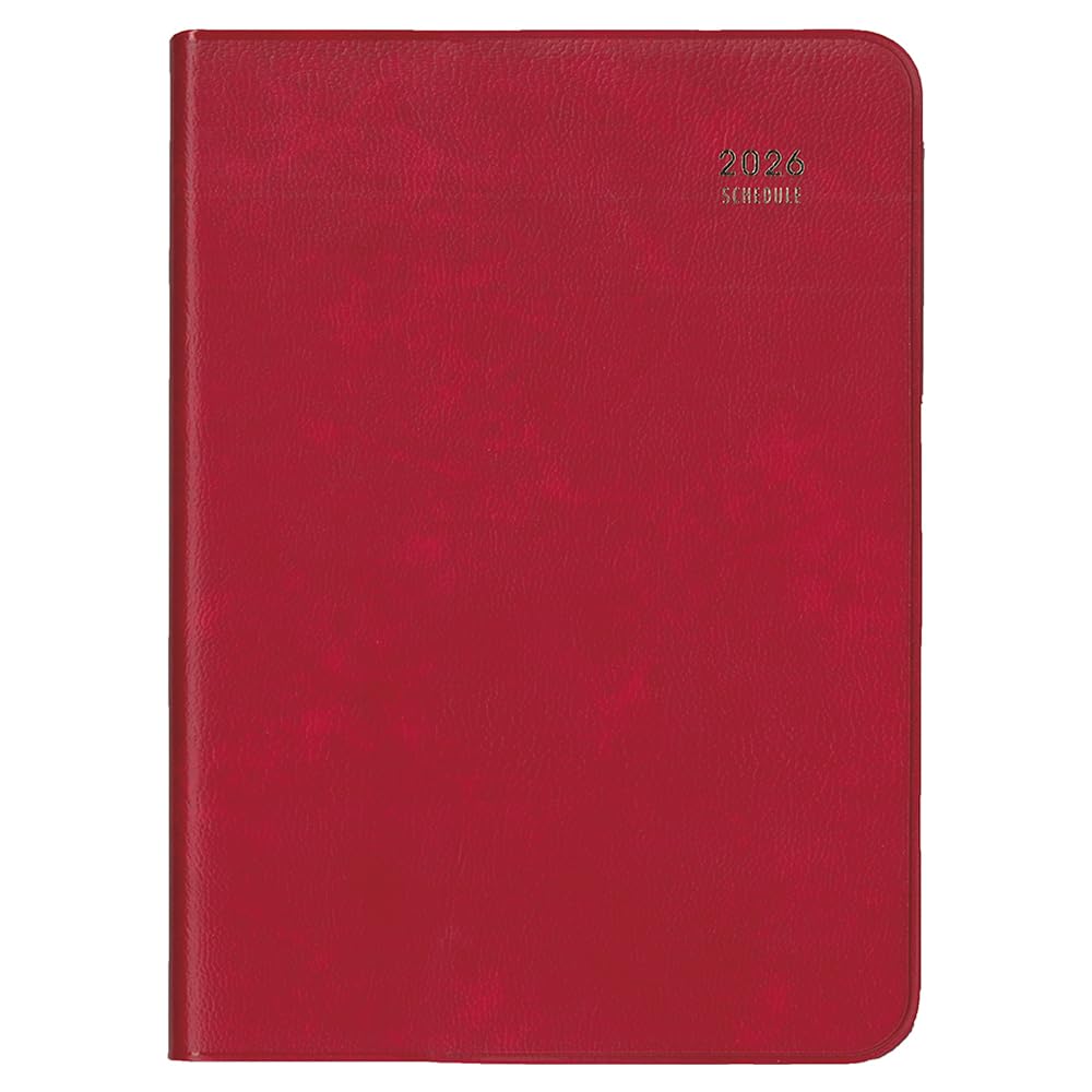 

DaiGo 2026 Schedule Book Mill Weekly Left A6 Red E7763 December 2025 Start красный