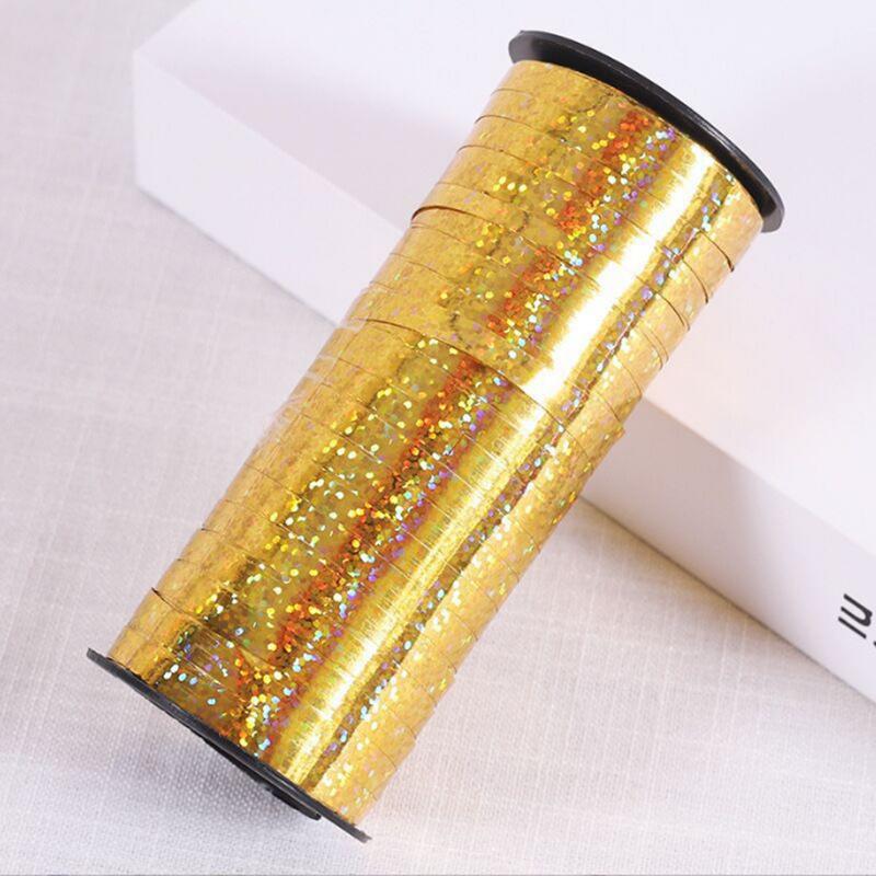 100 Yards DIY Laser Ballonband Hochzeits Schleife Farbige Bänder Party Dekoration