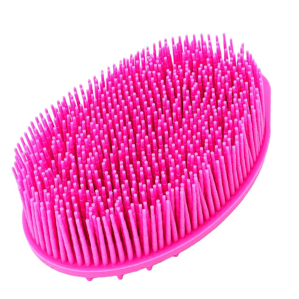 Double Sided Shampoo Brush Exfoliating Massage Silicone Hair Wash Brush with Hanging Hole