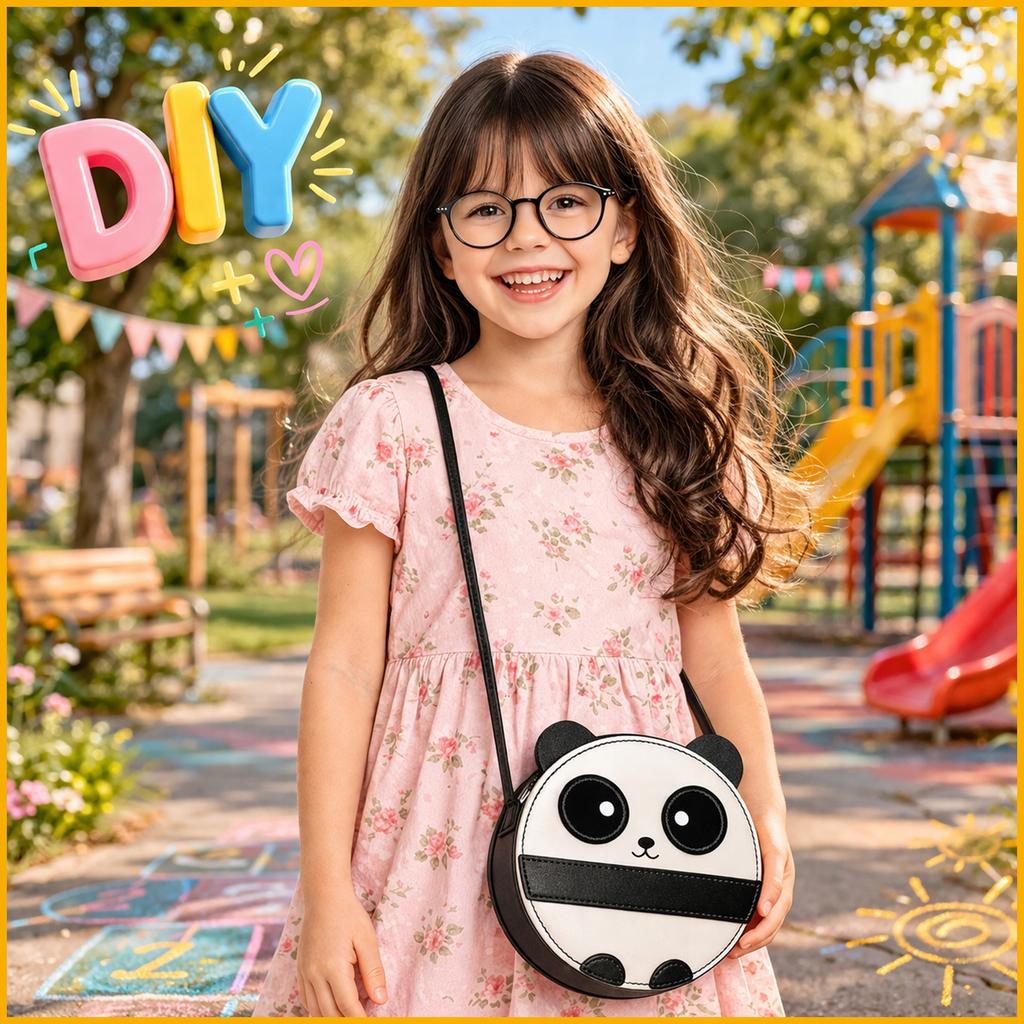 [PACZA] DIY Creative Backpack for DIY Sewing Panda 16 pcs Z3361