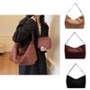 Versatile Retro Tote Handbag For Women Available In Black White Coffee And Brown Colors