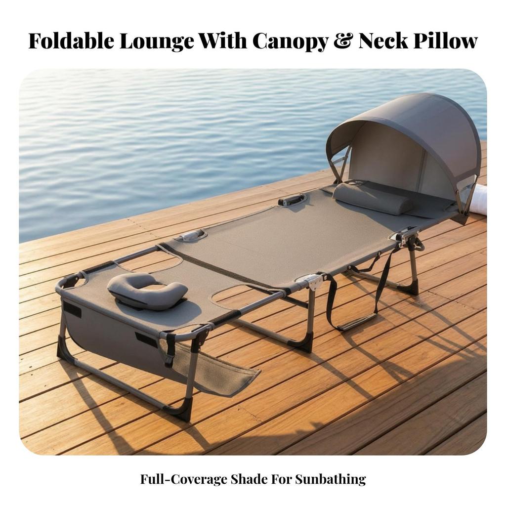 Portable Beach Mat with Sunshade Moisture Resistant for Pool, Park