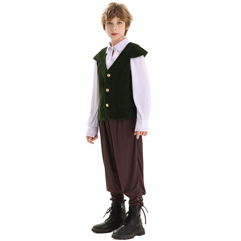 Medieval Renaissance Prince Costume Kids Halloween Party Stage Performance Outfit Set