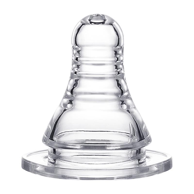 2Pcs Baby Silicone Wide Neck Soft Teats Nipple Circle Hole S/M/L Size Cross Hole Baby Bottles Natural Flow Nipples