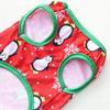 Pet Vest Lightweight Christmas Costume Small Dogs Cats Teddy Corgi Sleeveless Outfit Red Blue Print