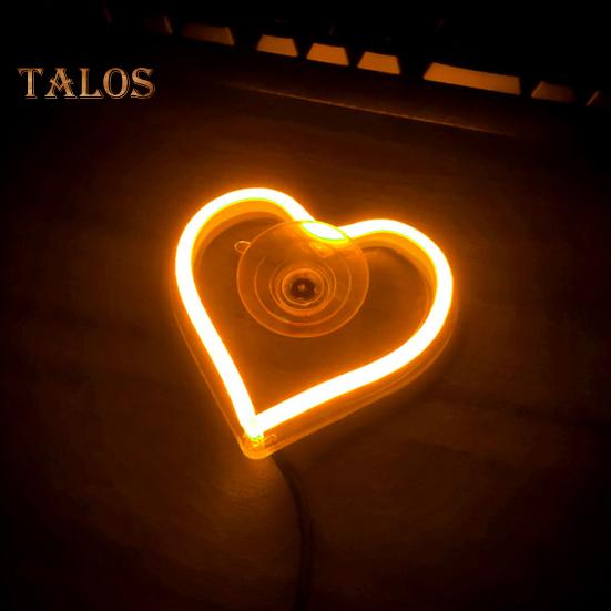 Lumină neon LED în formă de inimă Moduri bliț stroboscopic Instalare simplă super luminoasă Semn de afișare LED Accesorii pentru iluminat auto