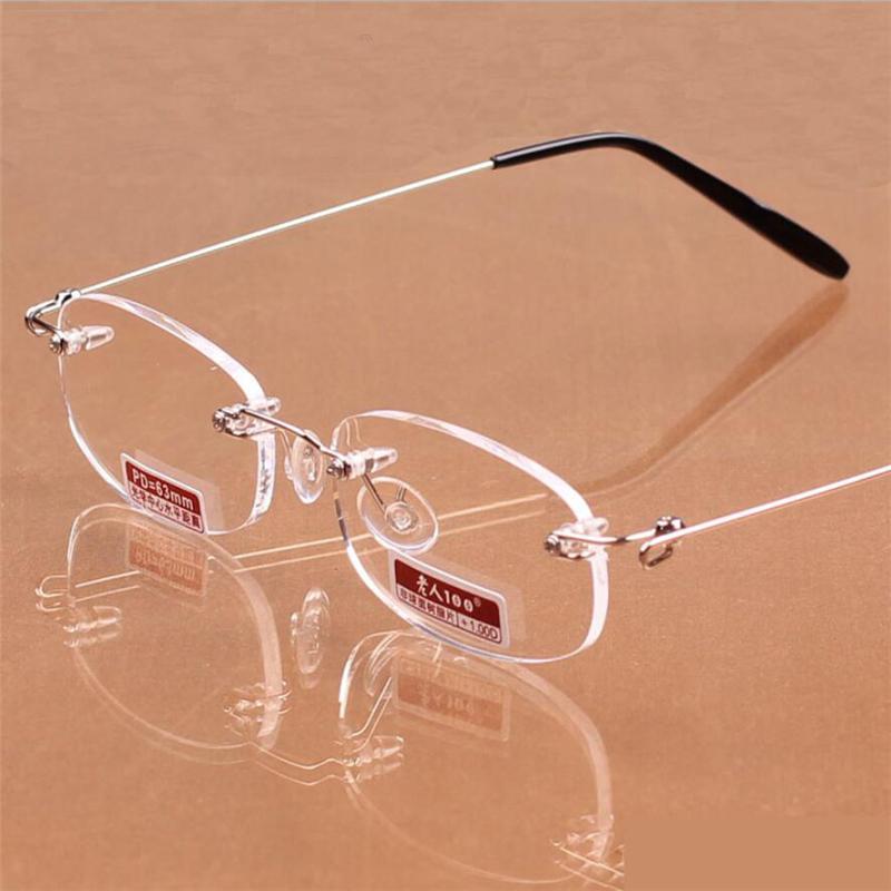 New Frameless Myopic Glasses Frame Eyeglasses Men Women Ultralight Rimless Frame Myopia Glasses 100 ~ 400 Degrees