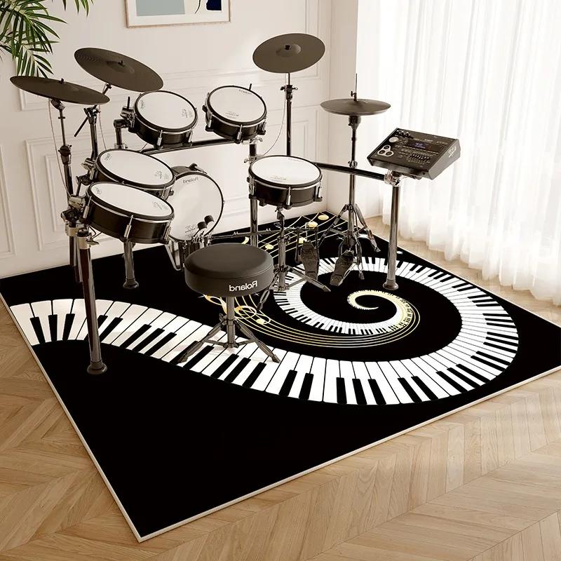 Drum Rug Soundproof Non-slip Floor Mat Home Musical Instruments Piano Shock-absorbing Footpad Light Luxury Study Bedroom Carpet