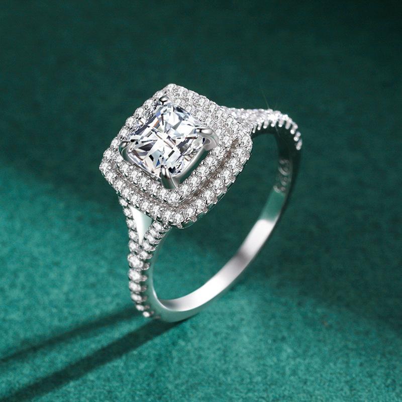 Tancise Classic 925 Sterling Silver Zircon Ring Ladies Jewelry Promesse de mariage Cadeau de fête