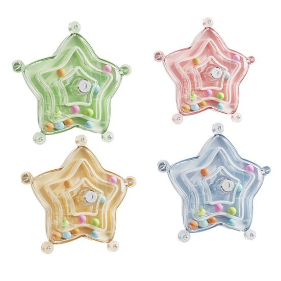 Parrot Spinner Toy Plastic Rotating Wheel Birds Chew Toy Star Shaped Spinning Rattle Enrichment Cage Accessory for Parakeets Conures Cockatiels