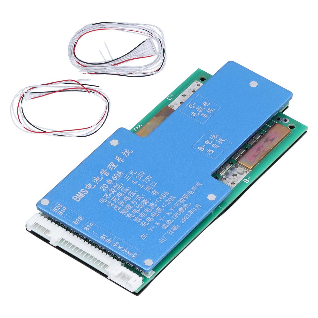 Lithium Battery Protection Board 20Series Multiple Protective Functions BMS Protection Board for Electrocar UPS