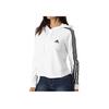Adidas 3-Stripes Knit Hoodie Women Tops White GM5574
