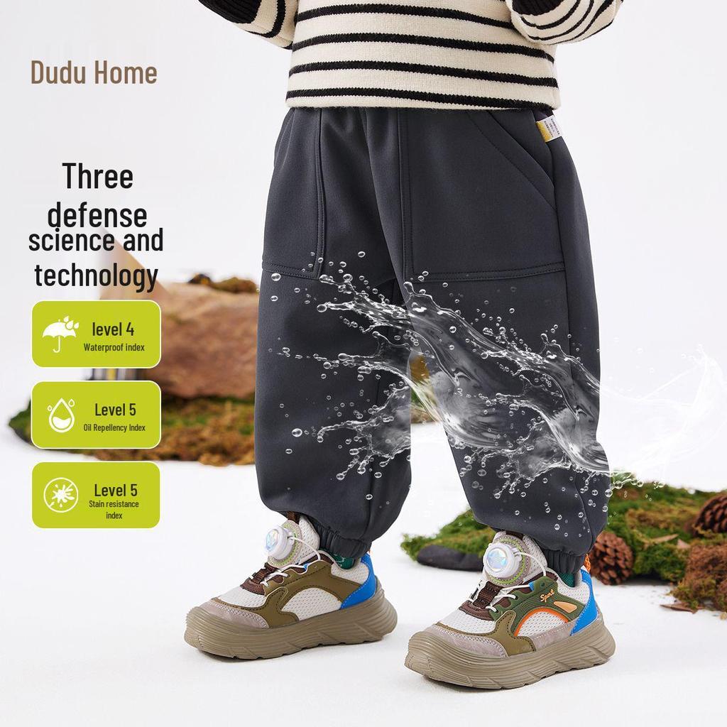 Dudujia Fleece-Lined Children's Joggers - Autumn/Winter Baby & Kids Pants
