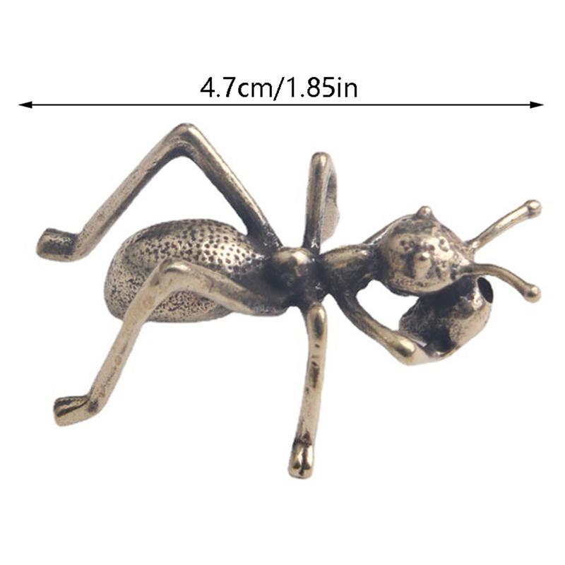 Statuie de turnare furnici din alamă 3D Mini figurină din metal cu animale Sculptură pentru decorarea casei