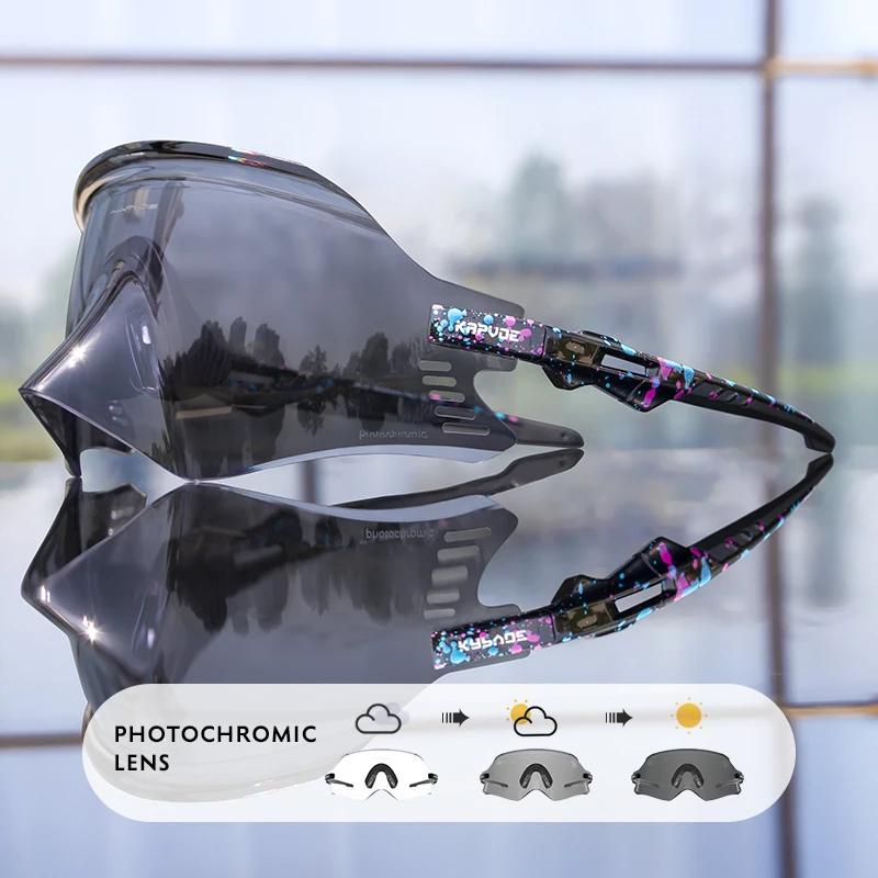 Kapvoe Red Photochromic Cycling Glasses UV400