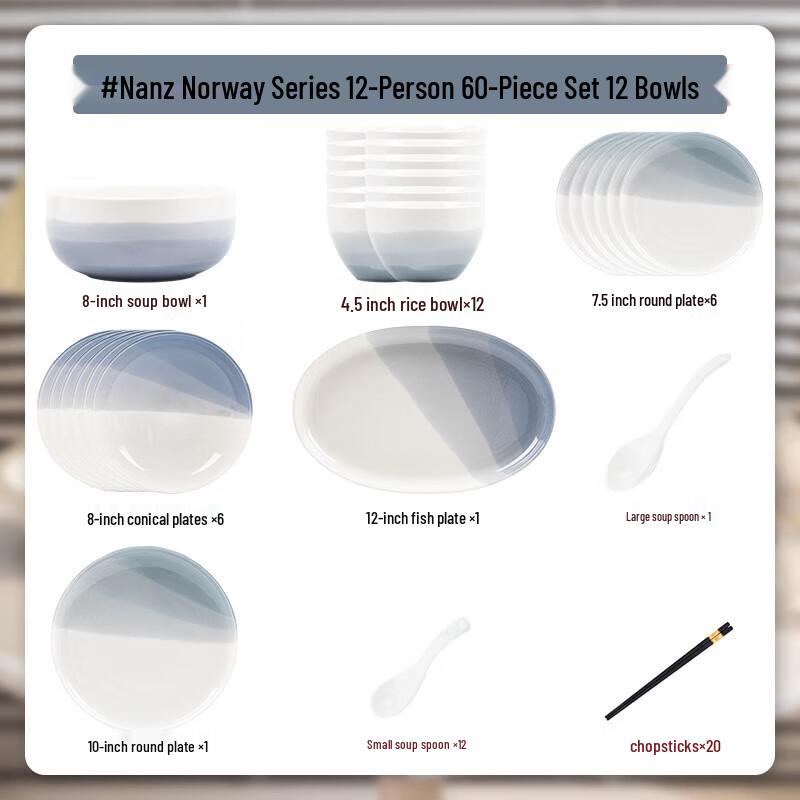Moode Lanka Nancy Norway 18-Piece Ceramic Dinnerware Set
