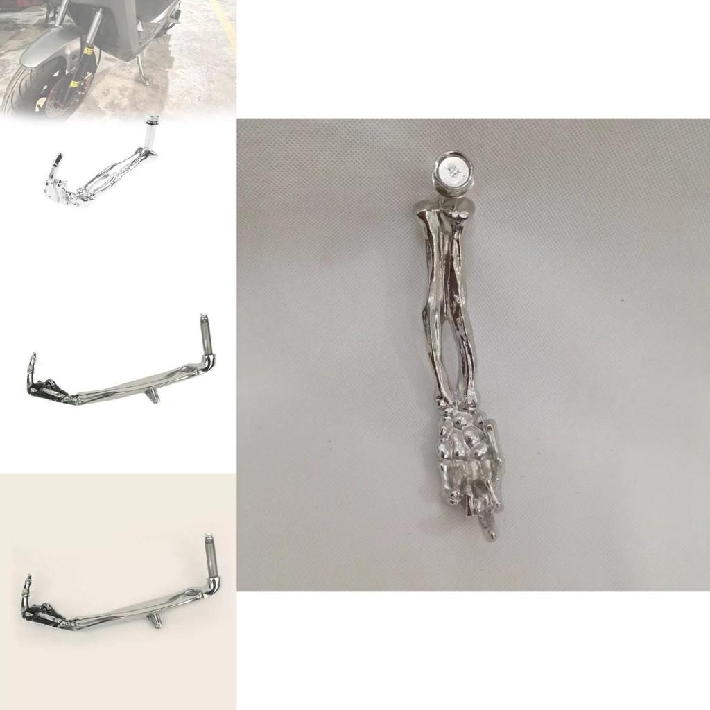 Artistic Creative Motorcycle Kickstands Quirky Alloy Stand For Home Decoration Silver