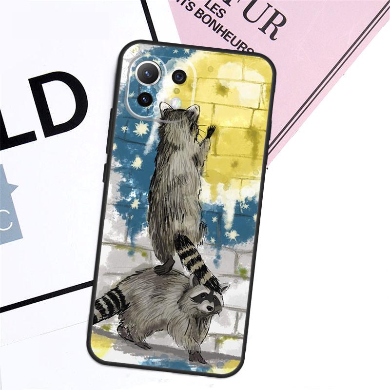 Cartoon Raccoon Kawaii Case For Xiaomi 17 Ultra 14 15 13T 14T 15T Pro POCO F8 Ultra X3 X5 X6 F5 F6 F7 X7 Pro Cover