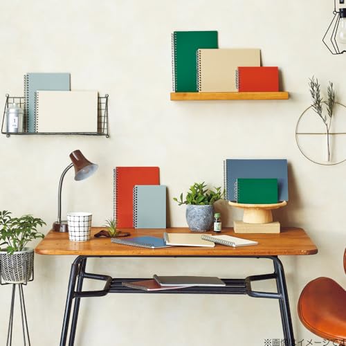 Lihit Lab Mutual Open Ring Notebook, A6, Slate Blue, N2671-11