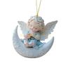 Festives 2D Angel Baby On Moon Design Acrylic Pendant Auto Decors Creative Holiday Present top sale