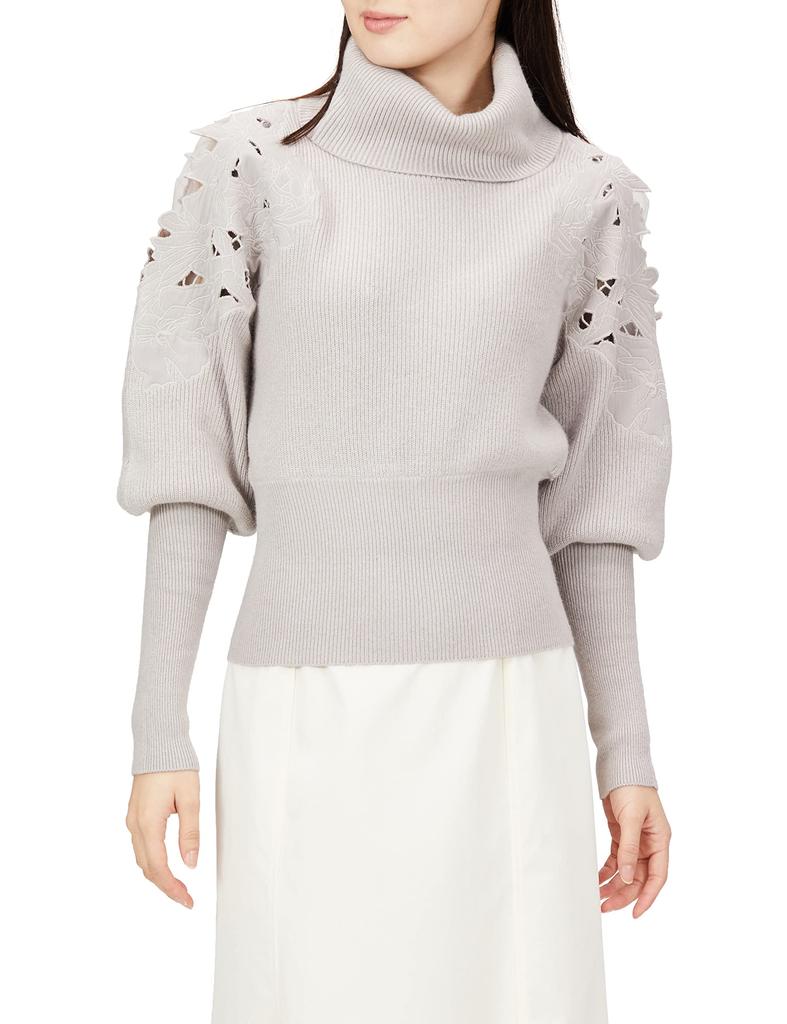 Snidel Embroidered Shoulder Knit Pullover SWNT224128 GBEG F Women's