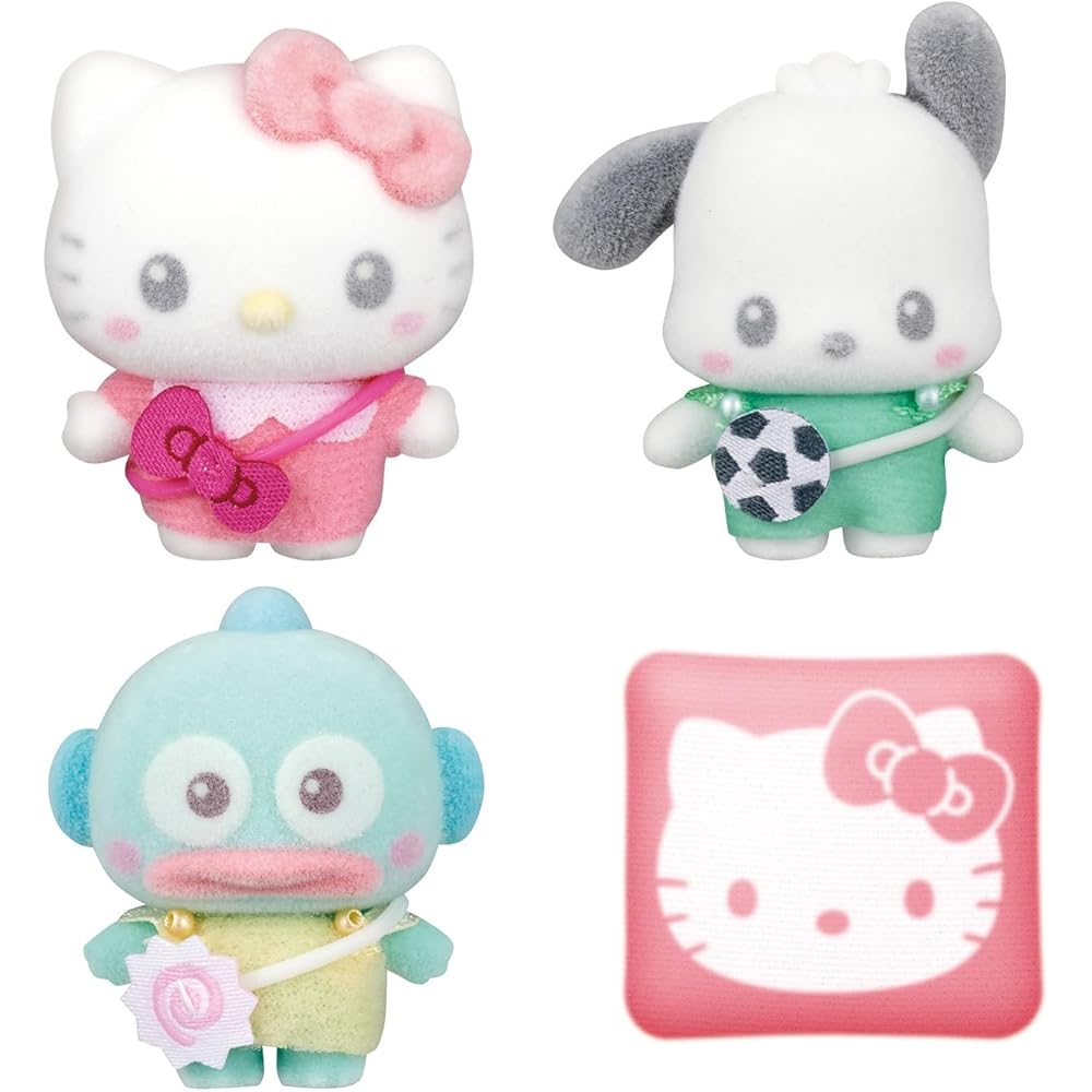 Bandai Puchitomo Sanrio Characters Hello Kitty Pochacco Hangyodon Collectible Figurines Set