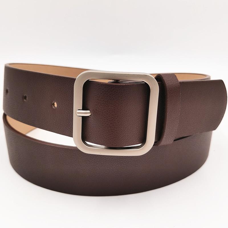 Small Simple Korean Style Women's Belt Retro Square Pin Buckle Jeans Belt