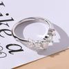 All Moissanite 0.9CT Ring Solid Sterling Silver Crown V-shaped Rings Plated 18K White Gold Fashion Women's Jewelry