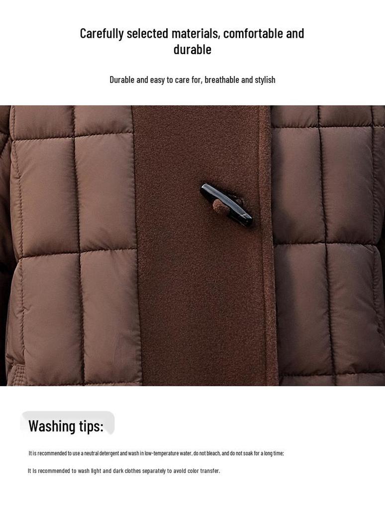Fat Mama Plus Size Lightweight Cotton Jacket for Middle-aged & Elderly Women - Fashionable Autumn/Winter Outerwear
