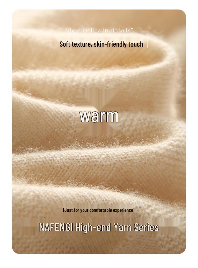Women's Cashmere Knit Cardigan with Metal Buttons - Autumn/Winter Loose Fit Sweater
