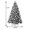 Eco-friendly Flame-retardant Christmas Tree with Red Berries and White Greenery