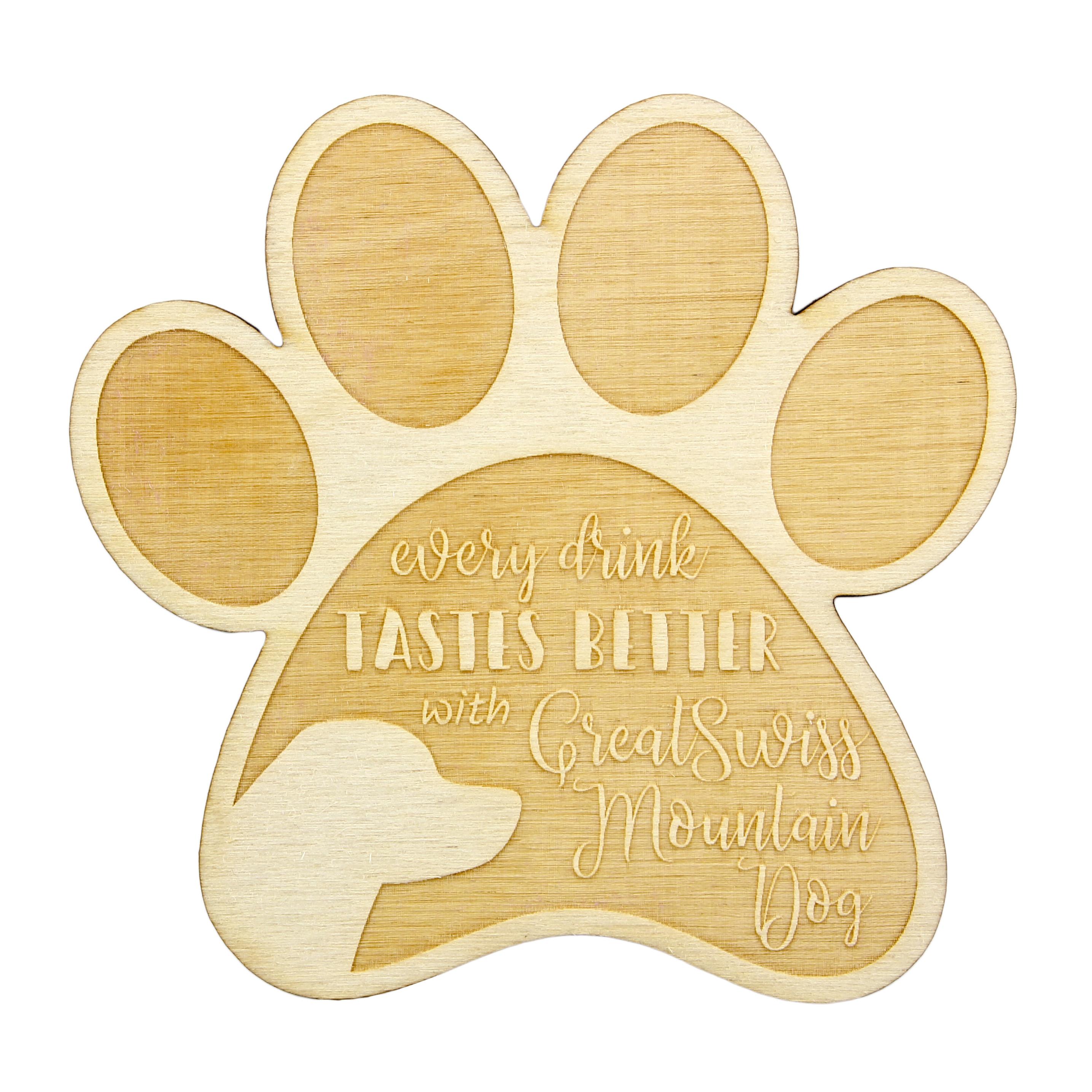 

Great Swiss Mountain Dog, Greater Swiss Mountain Dog - Mug coaster, engraved coaster with dog, gift for dog lover by Art-Dog brand