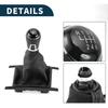 TUCKBOLD Manual Gear Shift Knob Cover for Volkswagen Amarok Front Gearbox Stick Shift Lever Black Plastic Faux 1 Piece 6-Speed Knob, Leather,