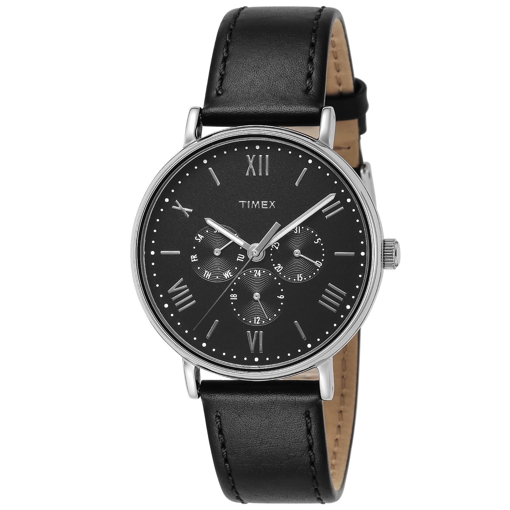 

TIMEX Watch TW2R29000 Black Dial Unisex чёрный