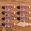 9-Color Small Fish Pendant, 14x35mm Alloy Charm, KC Gold Enamel Sea Animal Accessory