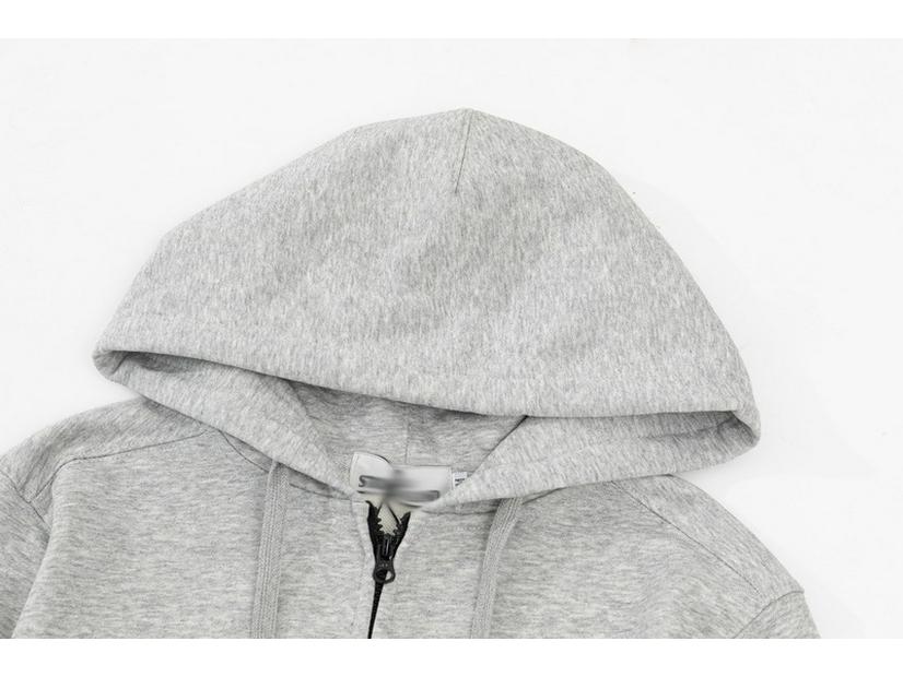 Vícebarevná mikina s kapucí a výšivkou loga na zip pro páry