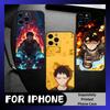 FF Anime S-SHINRA Post Gedruckt Handyhülle Für iPhone17,16,15,14,13,12 Plus,Max Weiches Silikon Schwarze Hülle