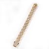 Hip Hop 13MM zircone CZ Copper gold silver cuban links chain ankle bangle bracelet women