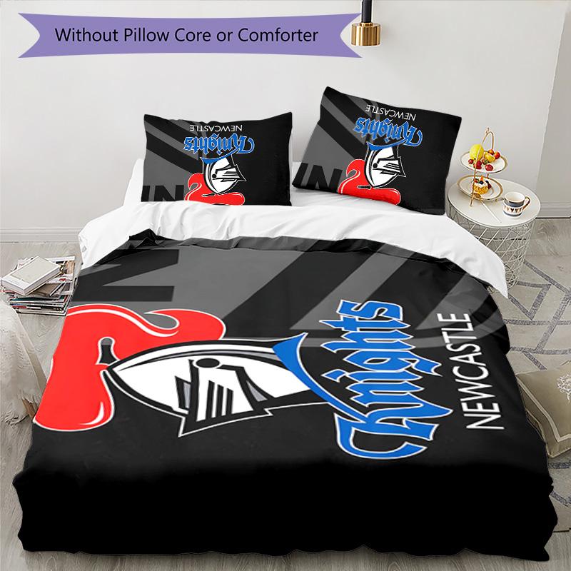 Knights 3pcs Bedding Set Duvet Cover Closure Includes 1 Duvet Cover & 2 Pillowcases for All Seasons Bedroom Home Dorm Decor