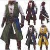Men's Viking Hooded Cloak & Sleeveless Renaissance Tabard Costume