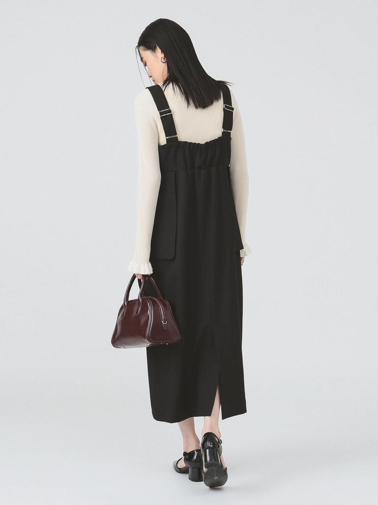 One Piece Out Pocket Dress BLACK 0 [Raybeams] Salopée Women's