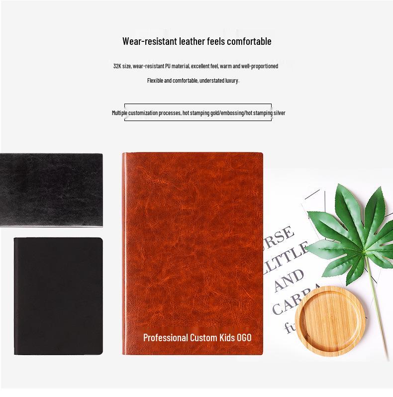 A5 Soft Cover Rainbow Edge Cute Notebook - Custom Color Edge Thick Leather Diary