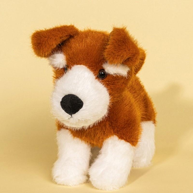 

Animal Plush Toy Schnauzer Pup With Pp Cotton Filling For Gift And Decor коричневий