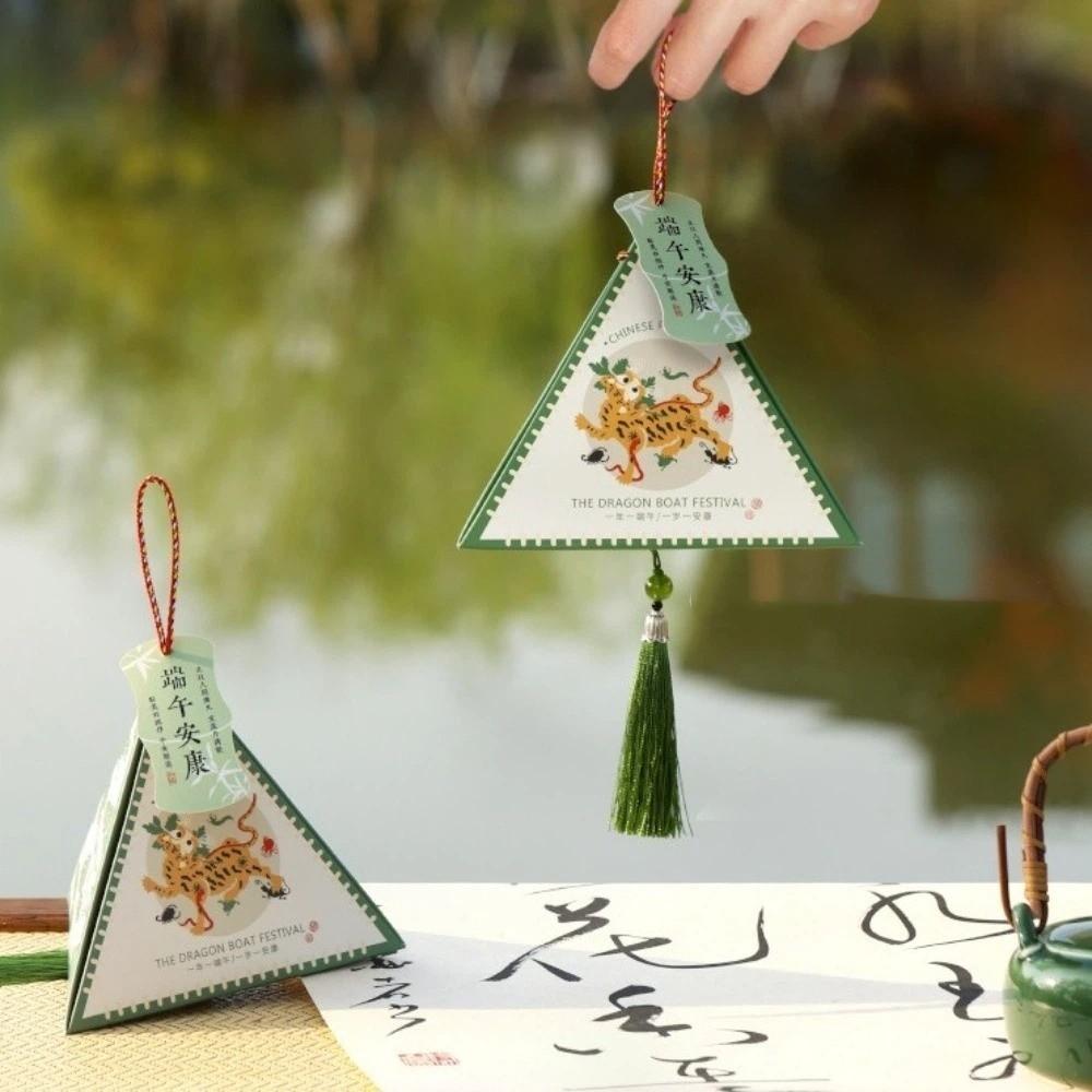 10Pcs Traditional Zongzi Packaging Box Thickened Single Zongzi Container  Gift Giving
